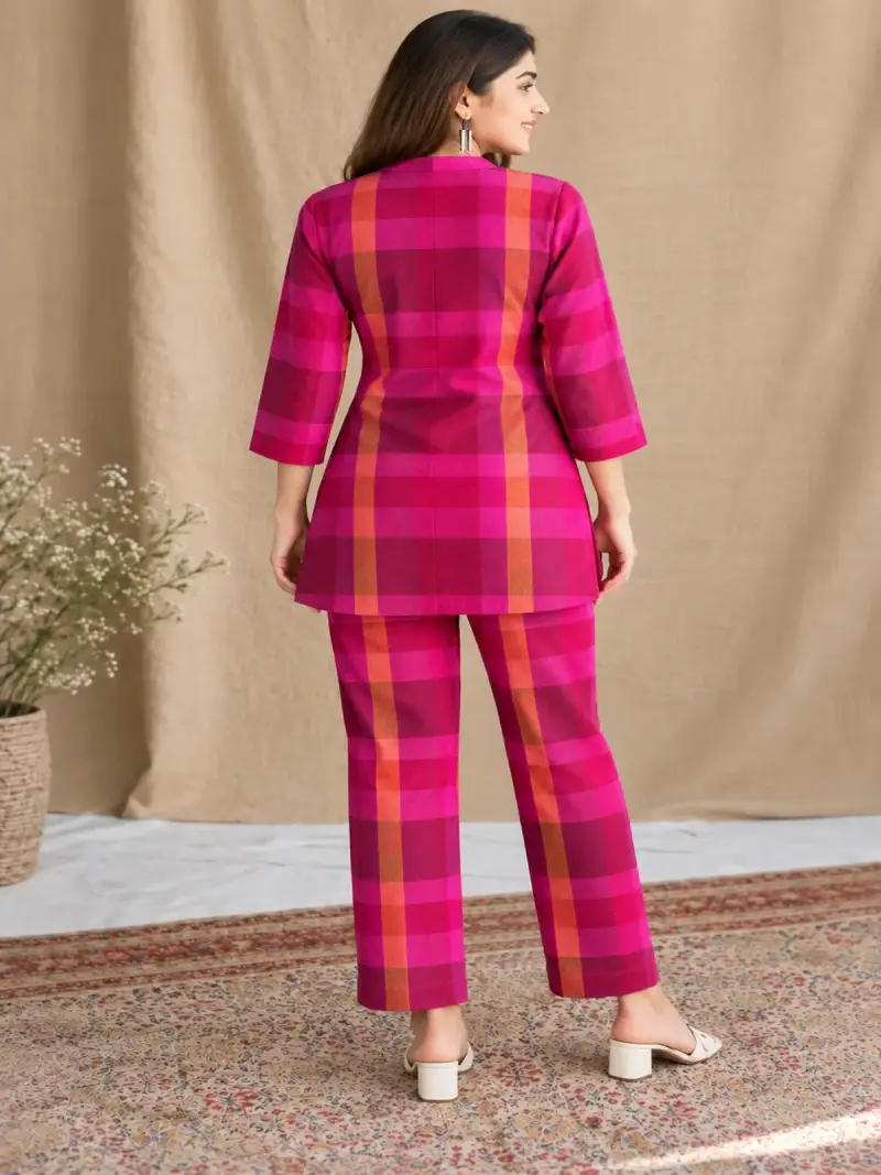 Plaid Double-Breasted Co-ord Set — image 3