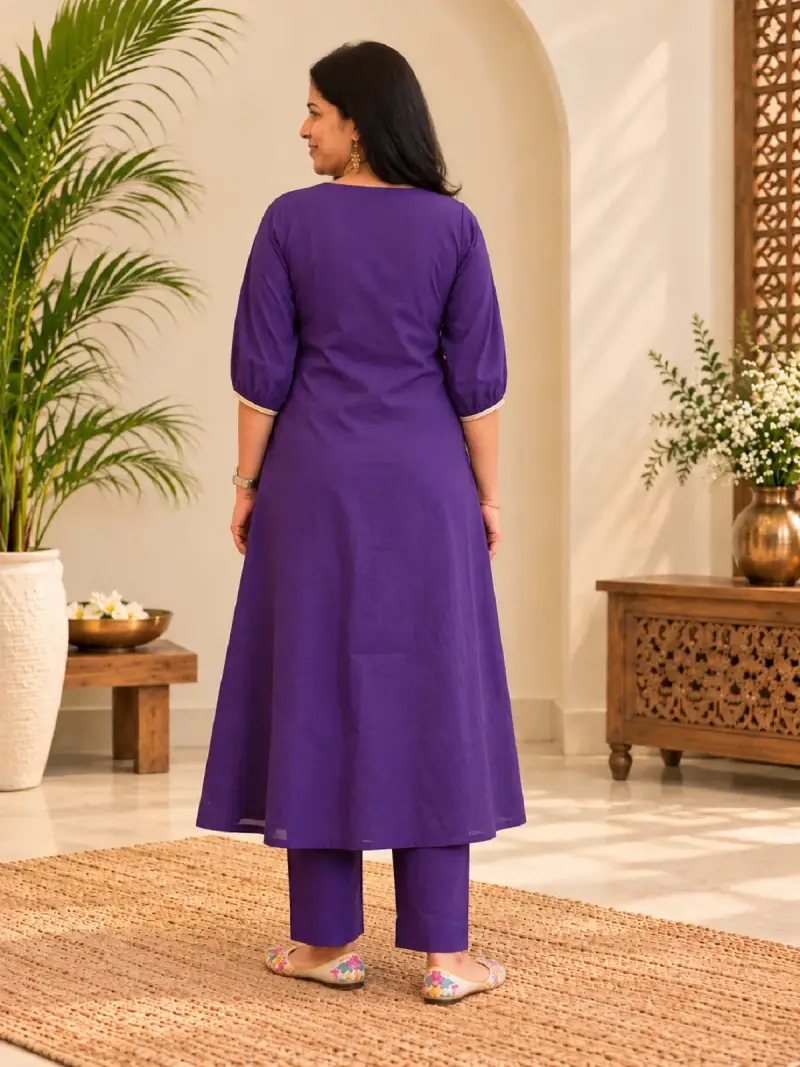 A-line Kurta with Hand Embroidery — image 3