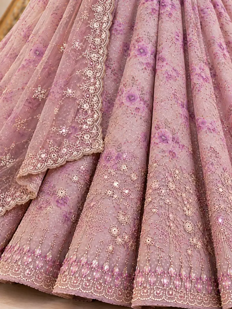 Floral Embroidered Lehenga — image 4