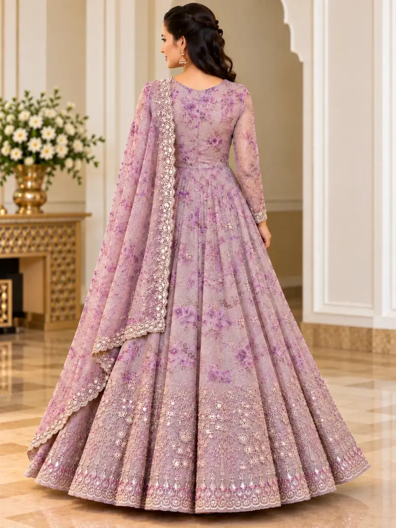 Floral Embroidered Lehenga — image 3