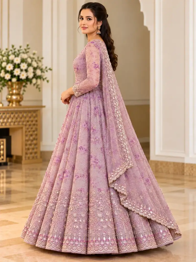 Floral Embroidered Lehenga — image 2