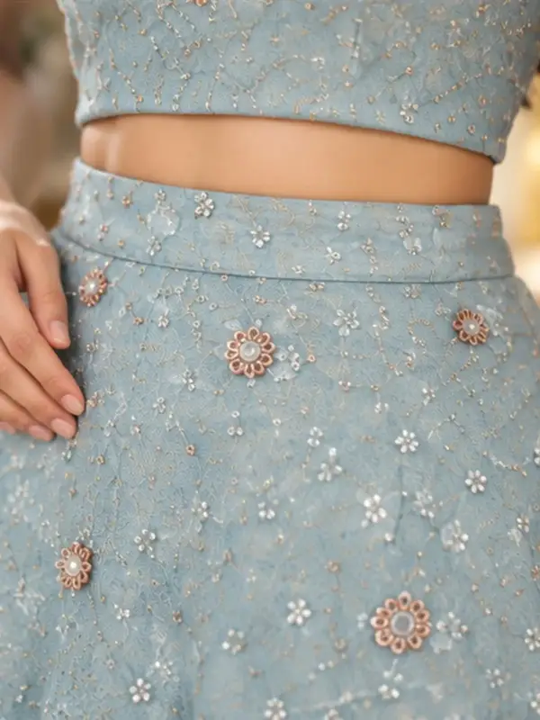 Embellished Crop Top & Skirt — view 4