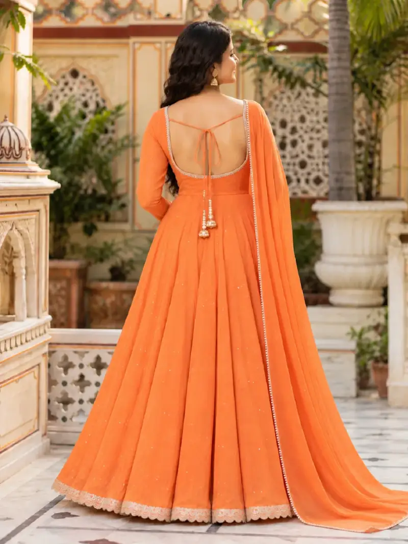 Embellished Flared Anarkali Suit Set — image 3