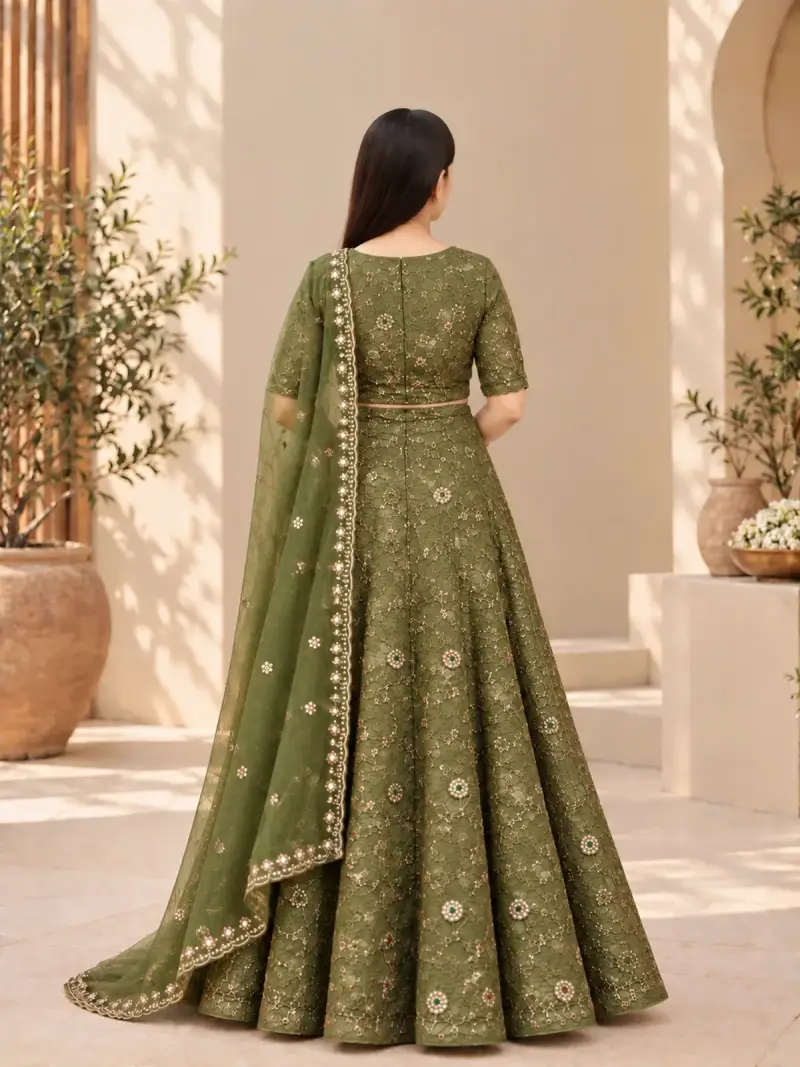 Embroidered Lehenga Set with Dupatta — image 3