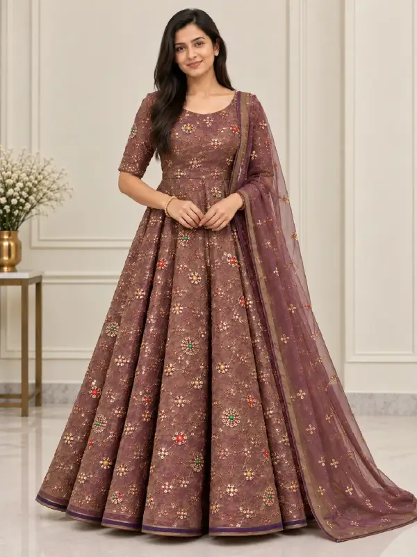 Full Anarkali Suit with Chunni