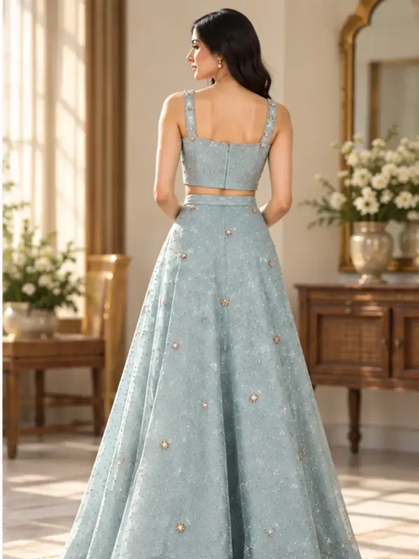 Embellished Crop Top & Skirt — view 2