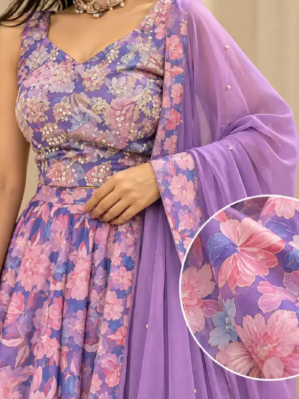 Bloom Floral Lehenga Set — view 4