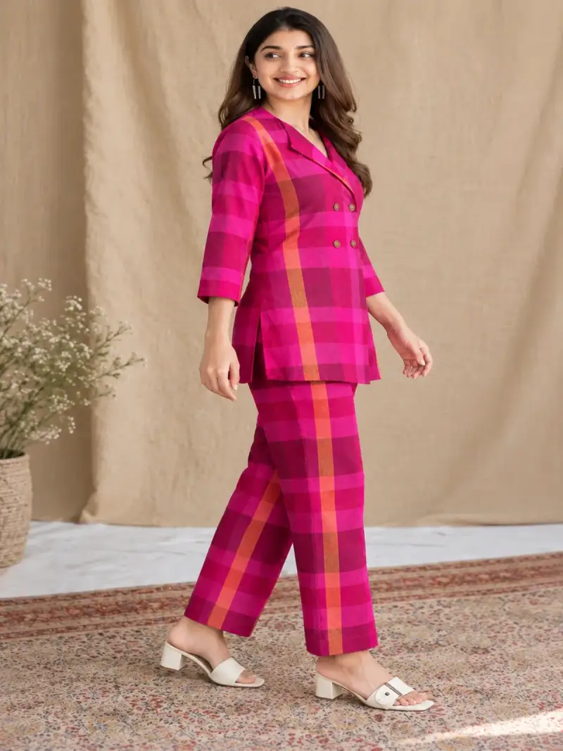 Plaid Double-Breasted Co-ord Set — image 2